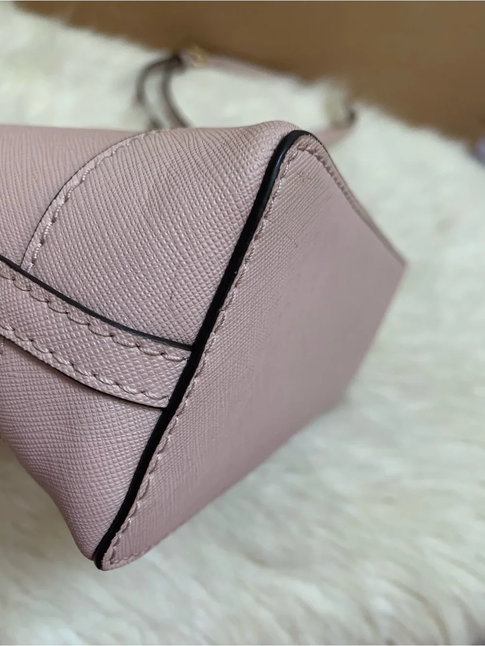 Michael Kors Soft Pink Saffiano Leather Charm Dome Chain Crossbody - Picture 9 of 16